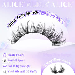 ALICE Lash Clusters Thin Band Design prioritizing gentle application
