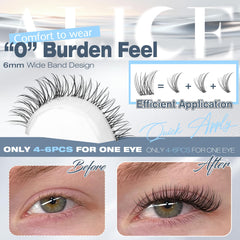 ALICE minimalist lash look blends with clean makeup for a natural finish.