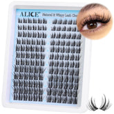 ALICE Natural Lash Clusters pack showing wispy lengths for DIY styling and customization.