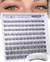 ALICE natural short lash clusters 8-12mm with C-curly for a wispy, natural look suitable for daily wear.
