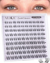ALICE natural lash clusters with invisible band for seamless daily look.