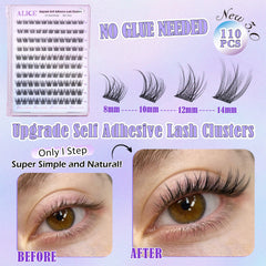ALICE wispy cluster lashes press-on without glue for quick styling