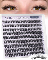 ALICE Short Lash Clusters 8-12mm wispy volume close-up showing natural fullness for everyday wear