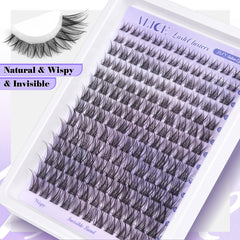 ALICE wispy cluster lashes 12-14mm for a soft, fluttery look.