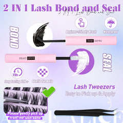 ALICE Wispy Lash Clusters Kit seal close-up shows protective seal for extended wear