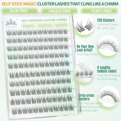ALICROWN HAIR clear-band lashes close-up showing invisible hold
