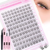 ALICROWN HAIR natural lash clusters kit offers wispy realism for everyday eye enhancement.