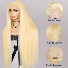 Alididi blonde 150 density human hair wig for fuller, camera-ready volume.