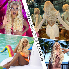 Alimubi Hair 613 lace front wig natural parting and breathable cap