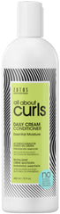 All About Curls crema diaria: botella frontal para hidratación de rizos