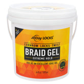 AllDay Locks Braid Gel Bottle Pour shows precise application for strong hold.