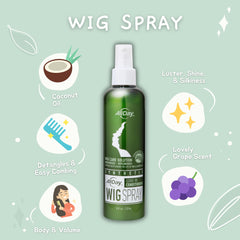 AllDay Locks cleanser for wigs shown refreshing fibers after wear and wash.
