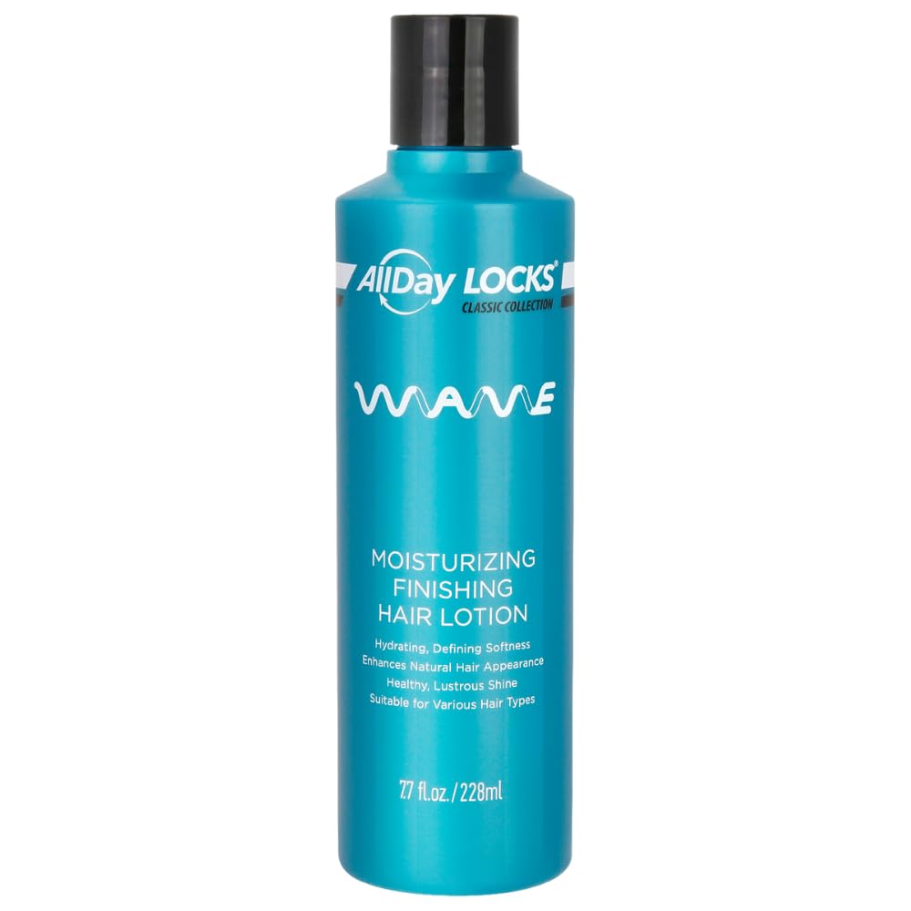 AllDay Locks Classic Wave Lotion, botella, control del frizz para rizos definidos.