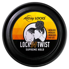 AllDay Locks Lock N Twist dreadlocks styling close-up for secure root control