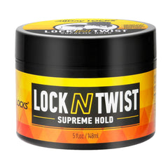 AllDay Locks Lock N Twist Supreme Hold en tarro, ofrece agarre duradero para peinados.