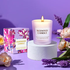 Allemu lavender scented candle for a relaxing spa-at-home mood