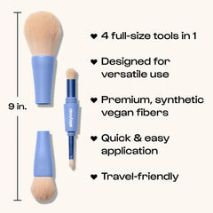 ALLEYOOP Overachiever blending brush for seamless blending on the move.