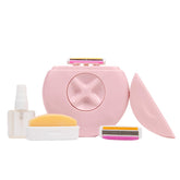 ALLEYOOP travel razor in dusty pink ready for on-the-go touch ups