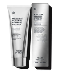 Allies of Skin Hydrating Silk Amino Face Cleanser bottle showing silky, hydrating daily wash