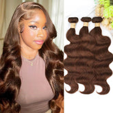 ALLRUN brown body wave 18inch bundle close-up reveals natural texture for seamless weave