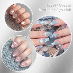 Allstarry Heart Cat Eye Magnet features a strong magnet for crisp cat eye effects.