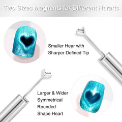 Allstarry Heart Cat Eye Magnet with a 5mm guide for larger hearts and bold lines.