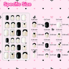 Allstarry uñas falsas niñas diferentes tallas: ajuste cómodo para cada dedo.