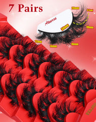 Allureza Red Box 3D layering creates dimensional lashes that catch light.