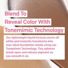 Seis tonos naturales de Almay Fundación Tonemimic con cobertura media y brillo.