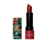 Almay Lip Vibes bullet application angle shows precise lip color application