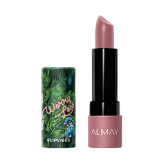 Almay Lip Vibes packaging highlights hypoallergenic formula for sensitive lips.