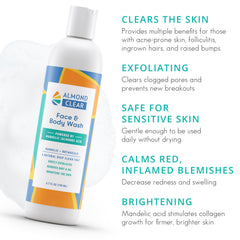 Almond Clear botanicals closeup — soothing ingredients for sensitive skin.