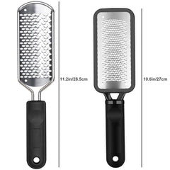 ALOCKMA stainless steel foot file close-up shows rust-resistant, durable design.