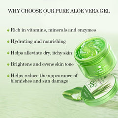 Aloderma Gel Aloe Vera hidrata profundamente la piel seca