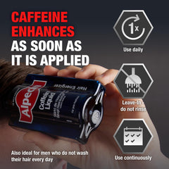 Textura del líquido Alpecin Caféina para aplicación en cuero cabelludo