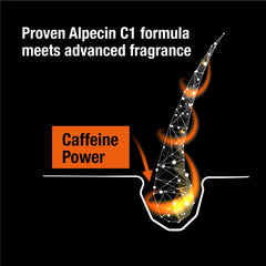 Espuma cremosa de Alpecin C1 Black Edition para lavado suave del cabello.