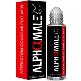 AlphaMale Pheromone Roll-On bottle closeup for discreet daily use.