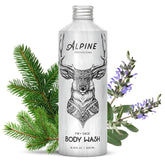Alpine Provisions: vertido-botella-pino-salvia, experiencia de limpieza suave y revitalizante.