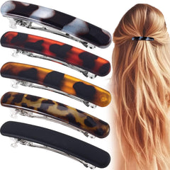 Alpinleux pinza de pelo negra para cabello fino, sujeción duradera.