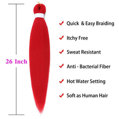 Alremyssy red braiding hair hot-water setting demonstration