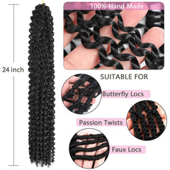 Alrence long boho crochet braids showcase full length