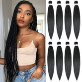 Alrence pre-stretched braiding hair 30in texture closeup for natural-looking, easy styling.