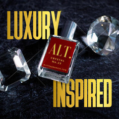 ALT. FRAGRANCES Crystal No. 23 jasmine note spark, versatile unisex appeal.