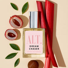 ALT. FRAGRANCES Dream Chaser cap close-up, premium look in travel-friendly 60ml.