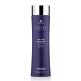 Alterna Caviar Anti-Aging Replenishing Moisture Conditioner bottle that locks in moisture for color-treated hair.