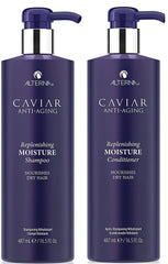 Alterna Caviar Anti-Aging Shampoo bottle highlighting hydration for soft, manageable hair.