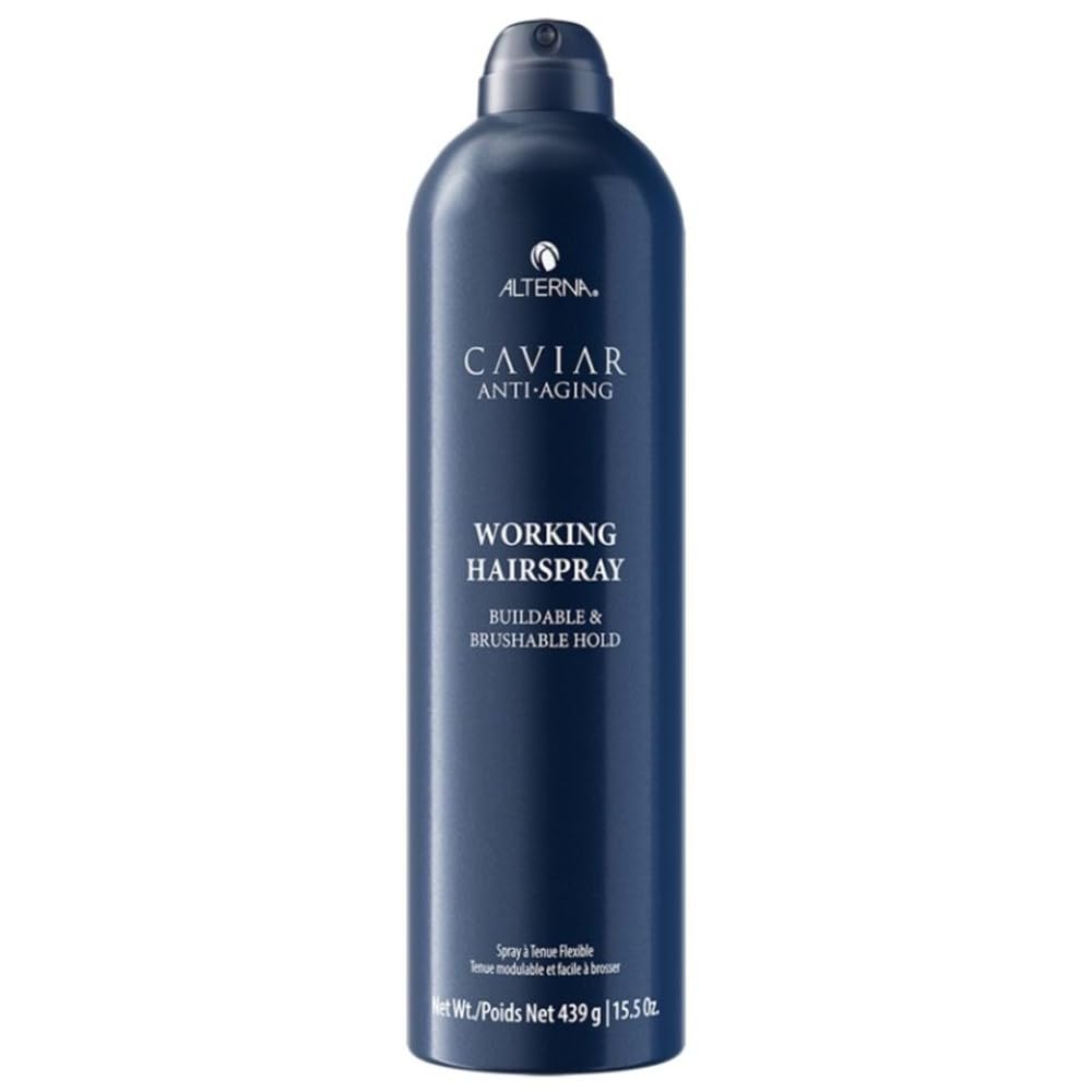 Alterna Caviar Anti-Aging Spray dry finish for brushable hold and shine