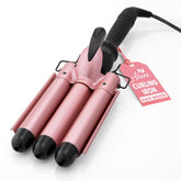 Alure three-barrel curling iron wand for quick beachy waves