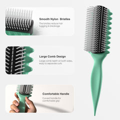 AM8:00 Curl Defining Brush sectioning tail for precise parting