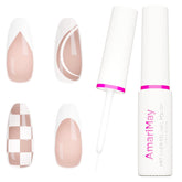 AmariMay Liner Art Blanco 1 mm para líneas finas en uñas.